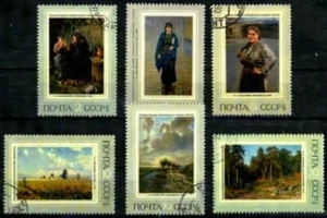 Gemälde Russland Udssr 1971 (23) Yvert Nr. 2371 Rechts 2376 Entwertet Verwendet - Bild 1 von 1