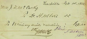 RARO! Proyecto de ley veterinaria “Documento histórico de Colorado” de fecha 1882 - Imagen 1 de 1
