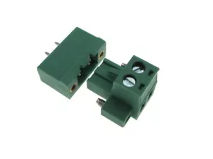 HQ 2-polig 5,08 mm Schraubeklemme Block Stecker umhüllt Flansch frei hängen - Bild 1 von 1