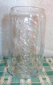 "BONITO vaso de refresco vintage de vidrio transparente de 5"" con forma de lata de Coca-Cola de 12 oz" - Imagen 1 de 4