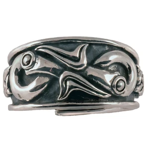 925 Silber Ring Wikingerring Gr. 60-70 verstellbar Wikinger DRACHE Drachenring - Bild 1 von 4