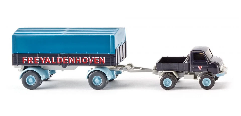 WIking 1:87 037104 Unimog U 411 mit Anhänger "FREYALDENHOVEN" NEU OVP - Bild 1 von 1