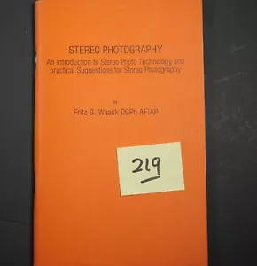 Fritz Waack stereo Photography 3D book - 1985 72 pages 5.5 x 8.5 " - Imagen 1 de 4