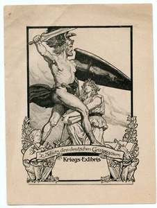  Vintage Art Print Ex libris Bookplate by  Franz Stassen, Germany - Picture 1 of 2