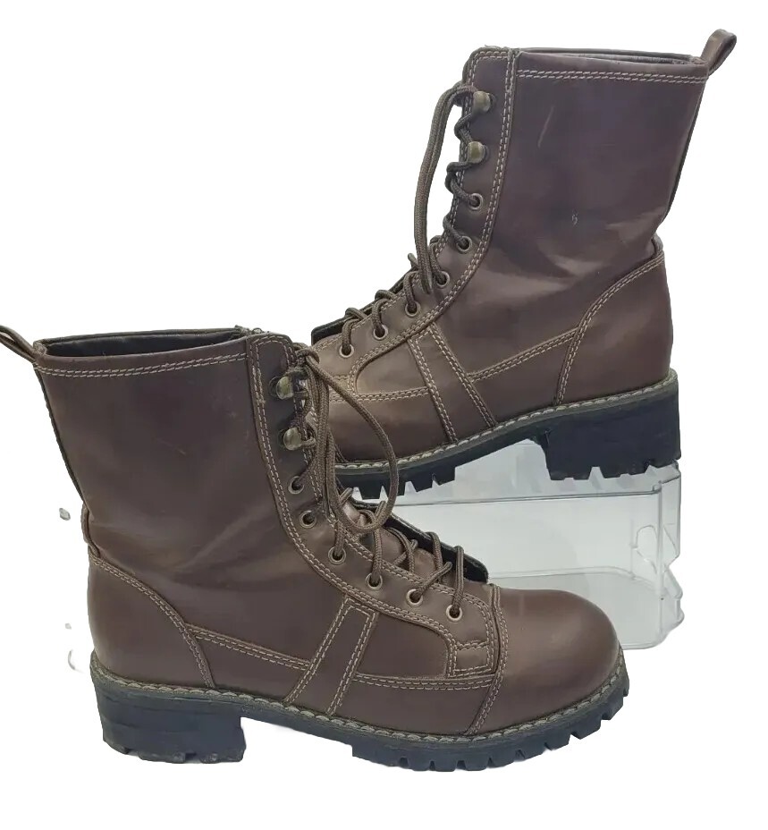 靴 rusty gold engineer boots vibram Y2K 00s rusty gold engineer boots vibram Y2K 00s