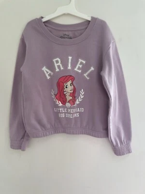 Disney Princesa Niños Niñas Ariel Sirena Polar Pullover Sudadera Púrpura 10-12 Foto 1 de 4