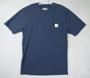 Carhartt Herren T-Shirt Small Navy Blau Loose Fit Pocket - Bild 1 von 6