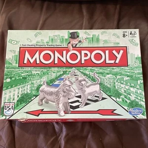 Board Game MONOPOLY Classic with Cat Token HASBRO Ages 8+ Players 2-6 - Picture 1 of 8