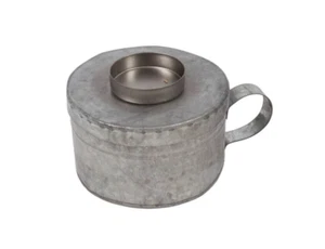 Dose f/Teelicht Teelichthalter Shabby Landhaus antikgrau grey Candleholder XMAS - Bild 1 von 1