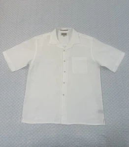 Joseph Abboud 100% Linen Men's Short Sleeve Open Collar Side Open Hem Size Large - Picture 1 of 18