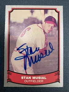 1988 PACIFIC VINTAGE CARD SIGNED AUTOGRAPHED STAN MUSIAL CARDINALS COA MT - Picture 1 of 2
