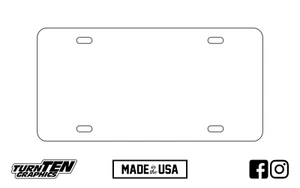 Blank Plastic White Vanity License Plate - Picture 1 of 1