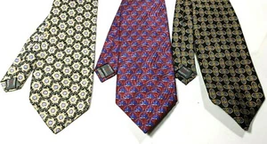 Lot of 3 Robert Talbott Hand Sewn Silk Ties for Michael David LTD Classic Size - Picture 1 of 12