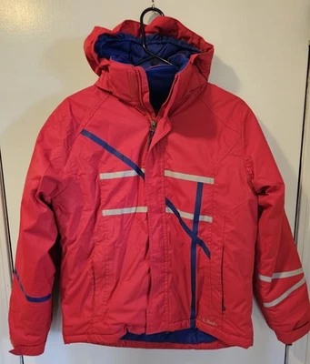 Chaqueta de Invierno LL Bean Thinsulate Con Capucha Roja Niño Talla L 14-16 Foto 1 de 4