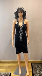 Golden Cattleya Party Cocktail Dress, US 6 Size - Picture 1 of 11
