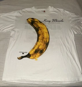 Vintage 90s King Missile **Happy Hour** Shirt Size Large L Rock Rare Detachable - Picture 1 of 7