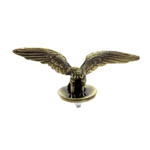Open Winged Eagle Statue Bronze Finish Fender Ornament Automotive Mascot - Picture 1 of 4