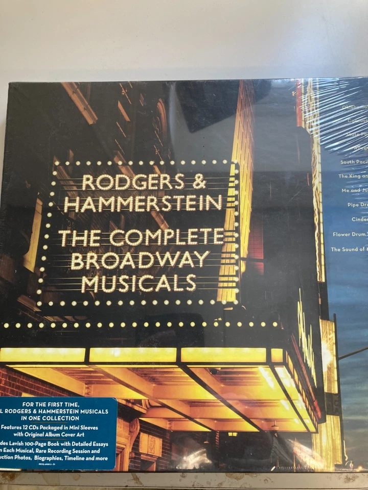 THE COMPLETE BROADWAY MUSICALS, 12 x CD BOX SET, 100 PAGE BOOK, NEW AND SEALED - Image 1 of 1