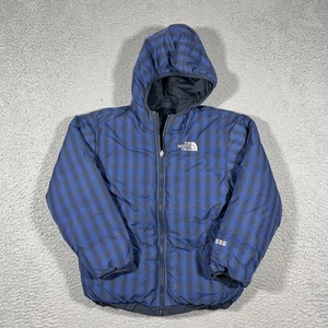 The North Face Jungen Gr. M Wende Puffer Daunenjacke Kapuze blau 550 Füllung - Bild 1 von 11