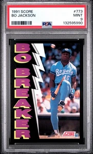 Score 1991 - Bo Jackson #773 "Bo Breaker" PSA comme neuf 9 - Photo 1/3