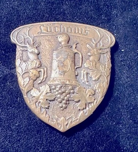 Vtg Luchow's German Restaurant New York Bronze Medallion - Picture 1 of 5