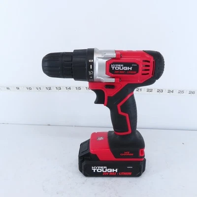 HYPER TOUGH 20V CORDLESS DRILL WITH LITHIUM BATTERY #AQ75034G - Image 1 of 4