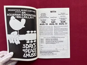 Anuncio de dos páginas del festival Woodstock 1969 con formulario de pedido calor enlatado Santana Immaculate - Imagen 1 de 8