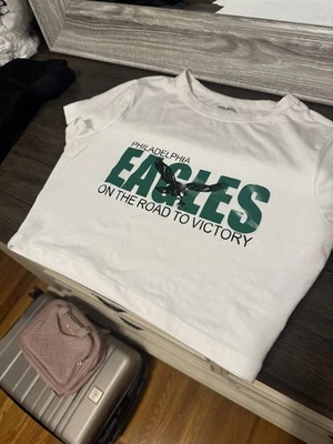 Philadelphia Eagles Baby Tee Tshirt for Women Short Sleeve Graphic Top - Image 1 of 3