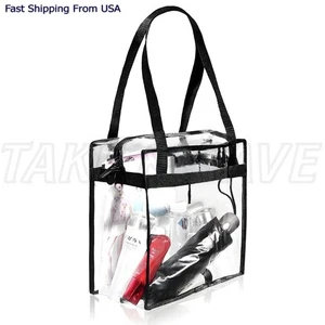 Bolso de Mano Transparente para Estadio con Cremallera 10x10x5 Bolso Transparente Aprobado por Estadio NFL - Imagen 1 de 3