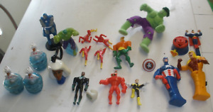 Superhero Toy Lot Of Figures DC and Marvel XMen Flash Hulk Green Lantern