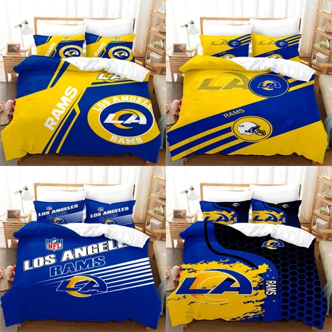 Los Angeles Rams 3PCS Bedding Sets Cotton Blend Soft Duvet Cover Pillowcases Cover