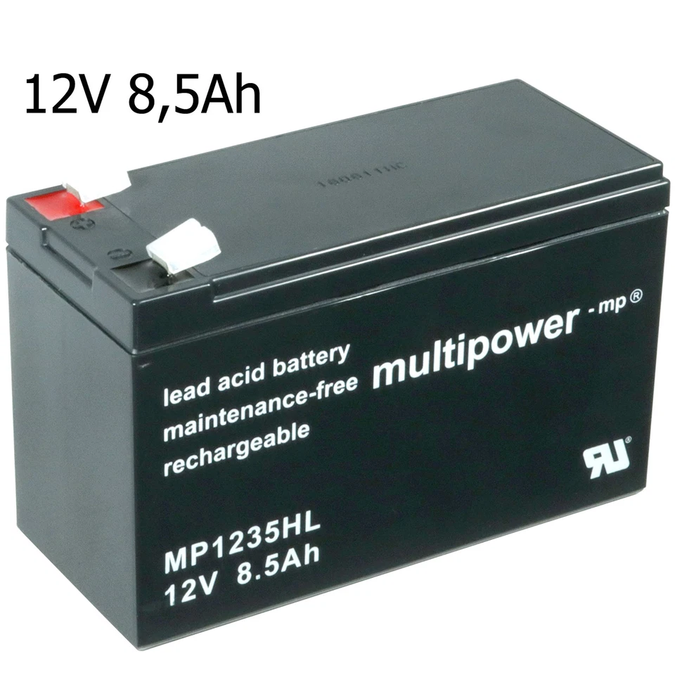 Multipower Battery 12V 8.5 Ah MP1235HL UPS USV Like 12 Volt 7A - Image 1 of 1