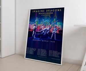 #Mercury World Tour-Imagine Dragons Macklemore-Kings-Elliot 2022 Tour Poster
