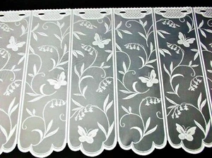Scheibengardinen Schmetterlinge 180 cm breit x 60 cm hoch Bistro Kurzgardine - Bild 1 von 5