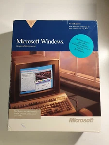 Microsoft Windows 3.0 Boxed *RARE & Vintage* English (discs dated 13/9/1990) - Afbeelding 1 van 5