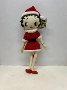 Muñeca de Papá Noel Betty Boop Navidad Vintage 17" Alto 1999 Clásica Santa Betty ¡Etiqueta N! - Imagen 1 de 8