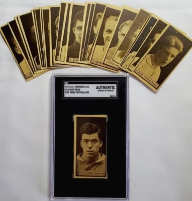 1926-1927 DC Thomson Footballers Dixie Dean 2nd Year Card W/ SET SGC Authentic - Image 1 of 3