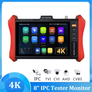 Tester IPC 8" 4K CCTV monitor POE++ 90W SFP IP fotocamera tester ingresso HDMI & VGA - Foto 1 di 8