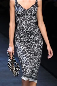 Dolce & Gabbana | F/W 2011 Runway/Campaign |  Trompe l'oeil Silk Dress - Picture 1 of 18