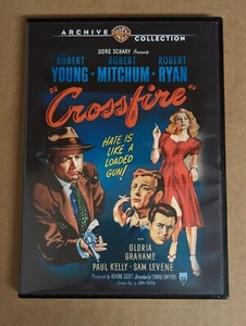 Crossfire (1947) DVD Film Noir Robert Ryan Mitchum WARNER ARCHIVE COLLECTION - Picture 1 of 3