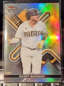 2022 Topps Finest Manny Machado Refractor San Diego Padres PWE  - Picture 1 of 2