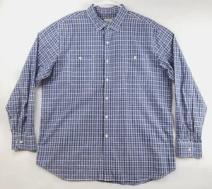 Howe Shirt Mens 2XL Blue Black Check Cotton Creative Workforce Pockets Button-Up - Picture 1 of 13