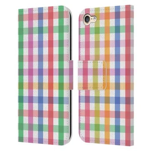 OFFICIAL NINOLA COLORFUL GEOMETRIC LEATHER BOOK CASE FOR APPLE iPOD TOUCH MP3 - Picture 1 of 14