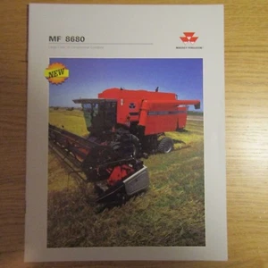 MASSEY FERGUSON 8680 Large Class VI Conventional Combine Harvester Brochure 1997 - Picture 1 of 1