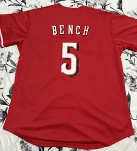 CINCINNATI REDS- JOHNNY BENCH BRAND NEW JERSEY SIZE XL - Picture 1 of 4