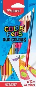 Maped Colouring Pencils Color Peps Duo Colors Pack of 12 - Picture 1 of 2