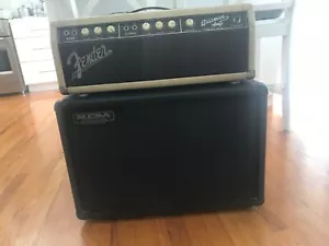 1961 Fender Blonde Bassman amplifier head + Mesa Boogie 2 x 10 speaker cab - Picture 1 of 16