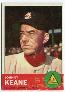 1963 Topps #166 Johnny Keane St. Louis Cardinals - Picture 1 of 2