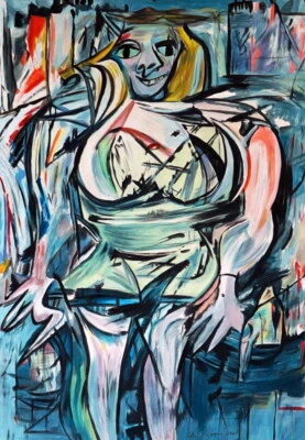 WILLEM de KOONING / Authentic Acrylic on Paper Signed. Expressionism Abstract - Image 1 of 4