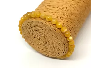 Amber Bracelet Gift Round Beads Yellow Natural Baltic Amber Ladies 3g 18951 - Picture 1 of 15